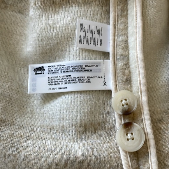 Roots cream shacket, size US S - Picture 6 of 6